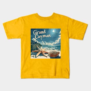 Grand Cayman (with White Lettering) Kids T-Shirt